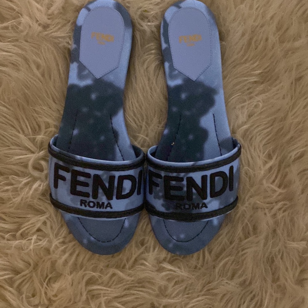 Fendi Tie Dye  Canvas Slide